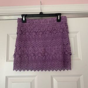 purple lace skirt